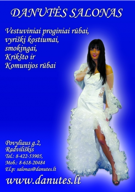 "DANUTĖS SALONAS" - Vestuvinių ir proginių drabužių nuoma